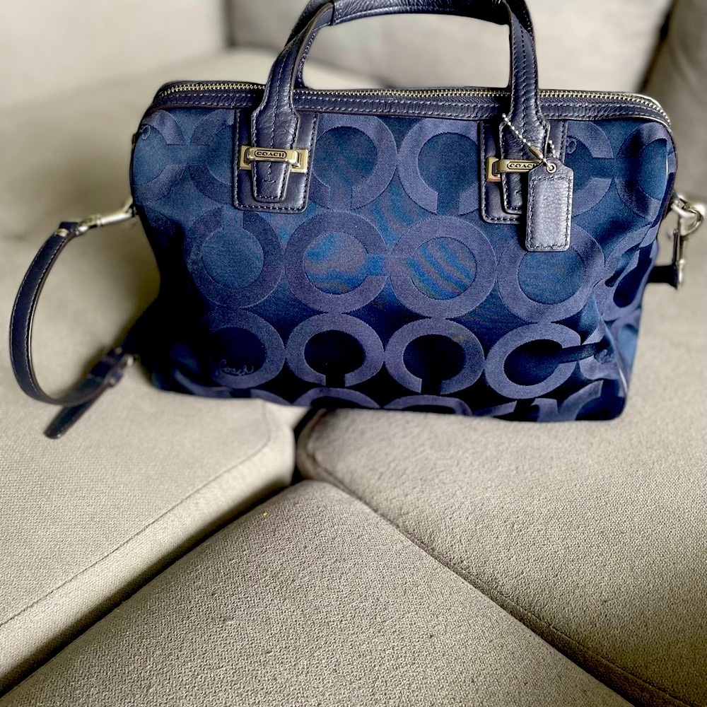 Navy blue Coach purse